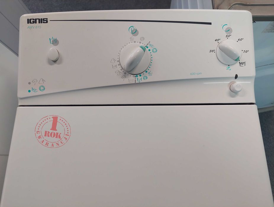 ROK GWARANCJA Pralka Ładowana od góry 5kg Ignis AWV615 Regulacja temp