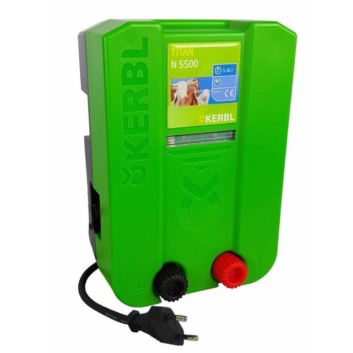 Elektryzator KERBL TITAN N5500 5,5J sieć Pastuch GRATIS TABLICZKA