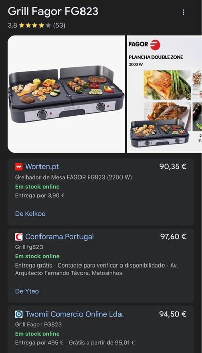 Grelhador de Mesa FAGOR FG823