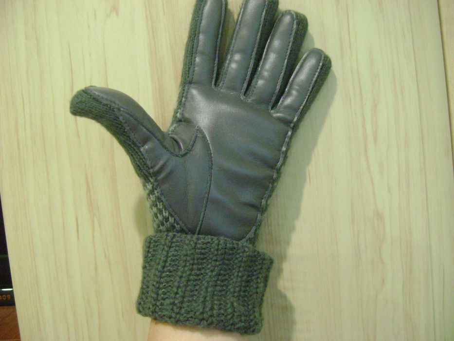 перчатки женские кожаные, варежки из овчины размер 7(М)