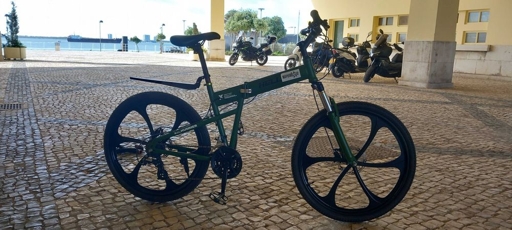 Bicicleta de Montanha Dobrável Helliot Hummer 01 – Verde Militar