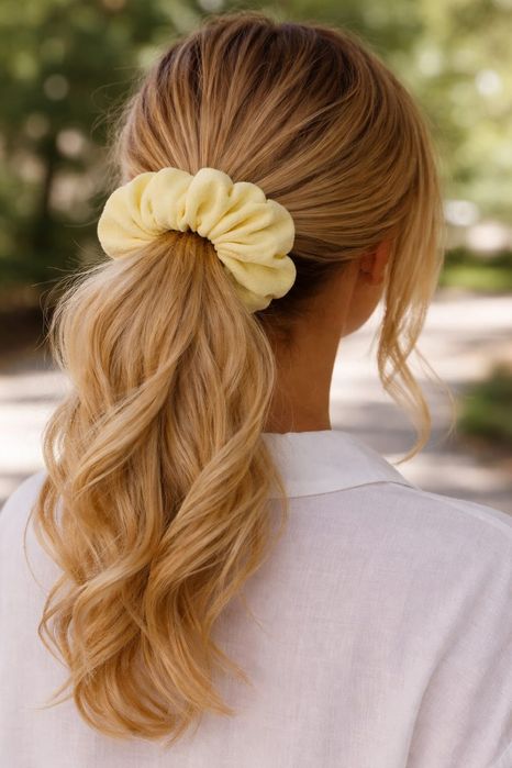 Scrunchie do włosów rozm Standard Cytrynka