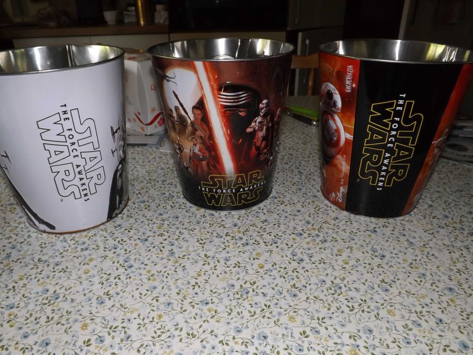 Kubełek na pop corn, kubki kinowe, figurki star wars