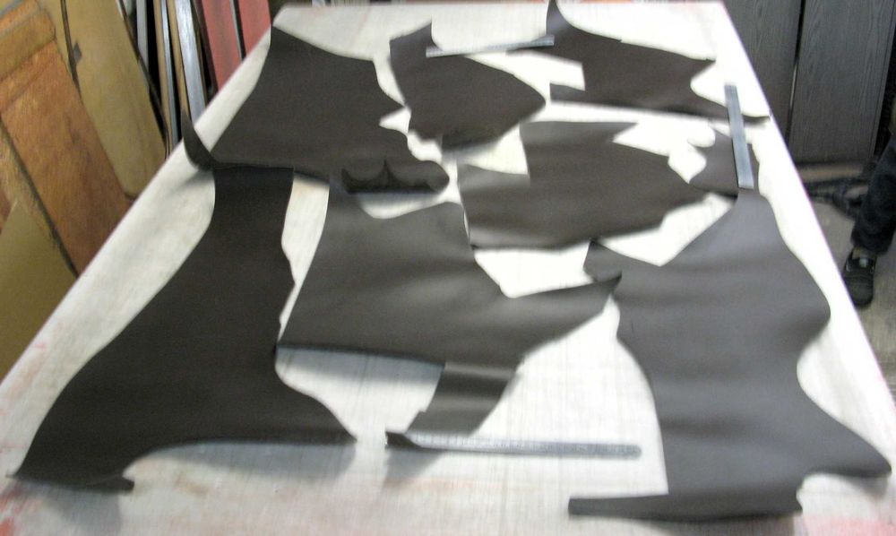 ZBR23 Skóra naturalna 3mm zestaw kawałków brąz