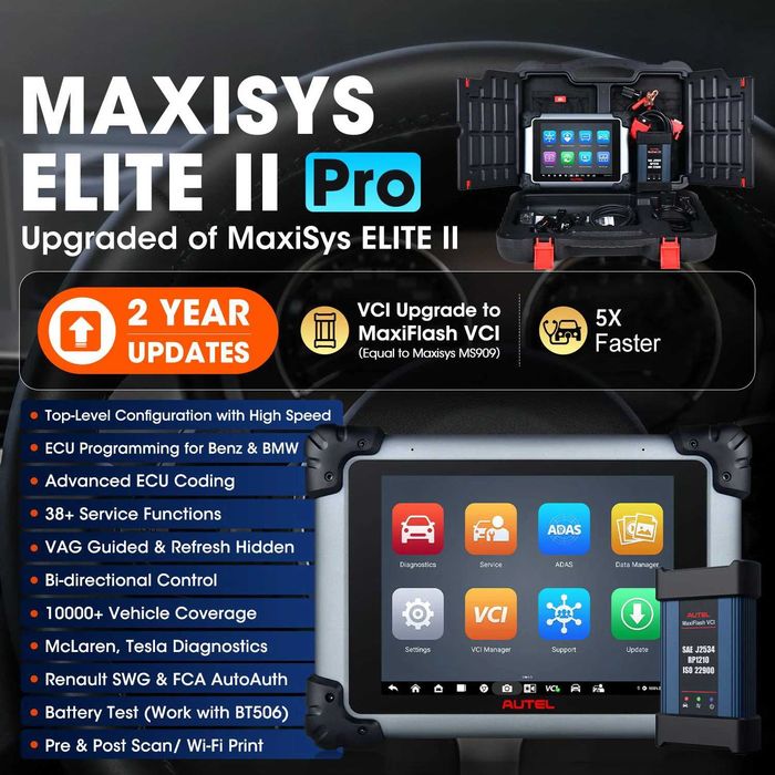 Autel MaxiSys MS Elite II PRO +40 Funções Programação Online (NOVO)