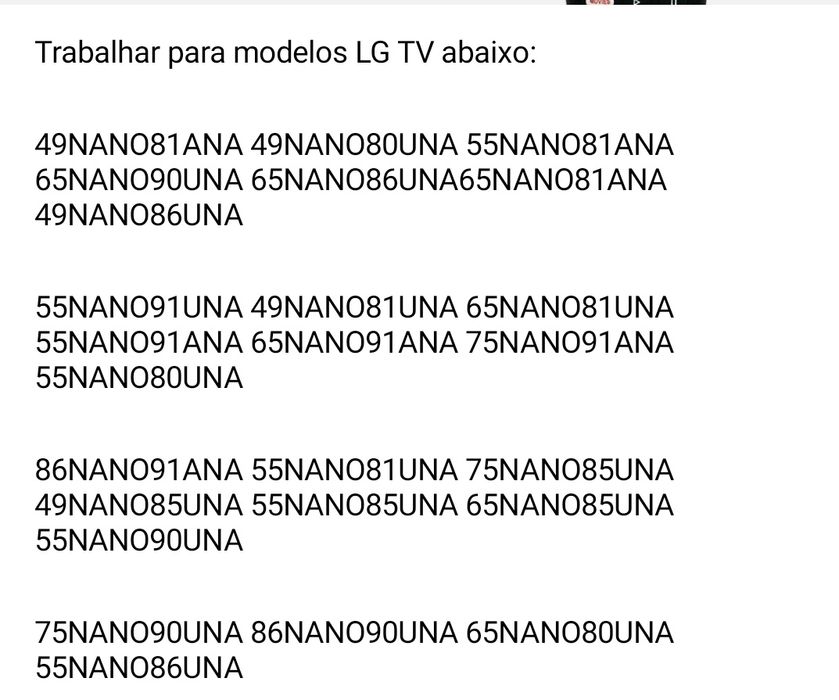Comando de TV LG