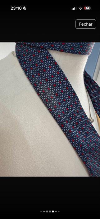 Gravata Hermès Azul