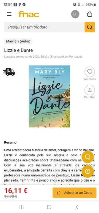 Livro Lizzie & Dante