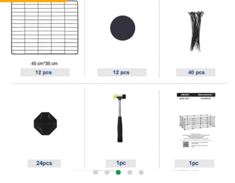 Манеж-клітка трансформер Songmics 12 панелей розміри однієї 35×45см