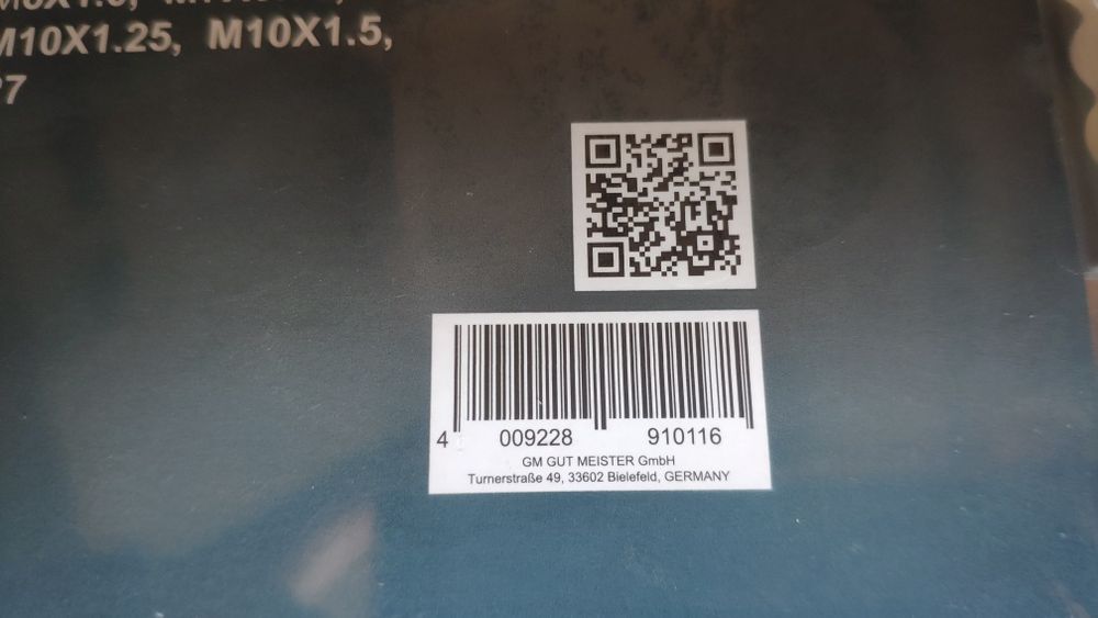 Набір мітчиків і плашок GUT MECHANIC 40 шт TDS-10040 Германия Нові