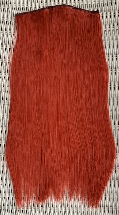 Premium Ultra włosy doczepiane, czerwony, flip in, hairband 47.