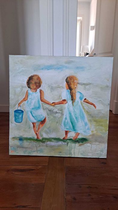 Quadro menino e menina