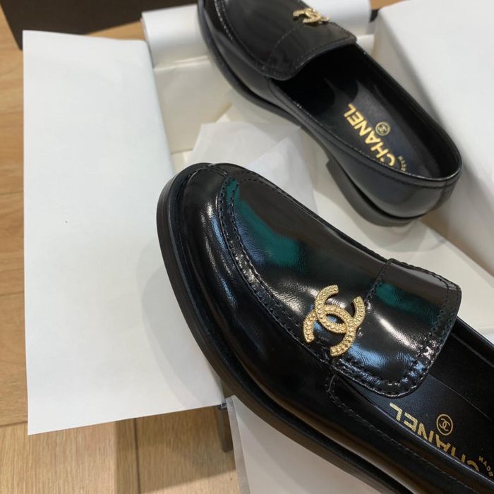 Mokasyny Chanel black leather