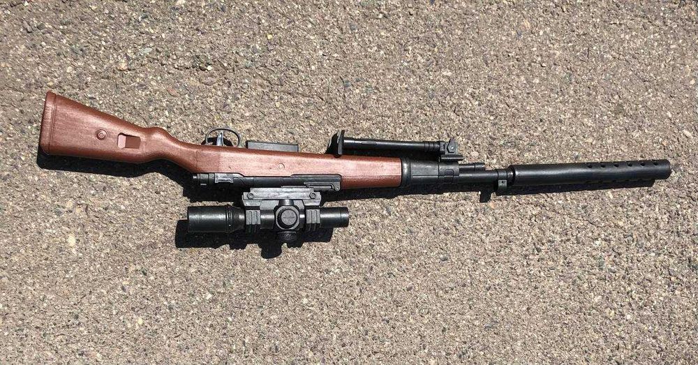 Снайперська гвинтівка 78 см на орбiзах(в комплектi) сошки,глушник