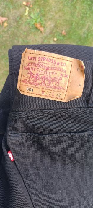 Levis 501 czarne W28 L32 made in USA