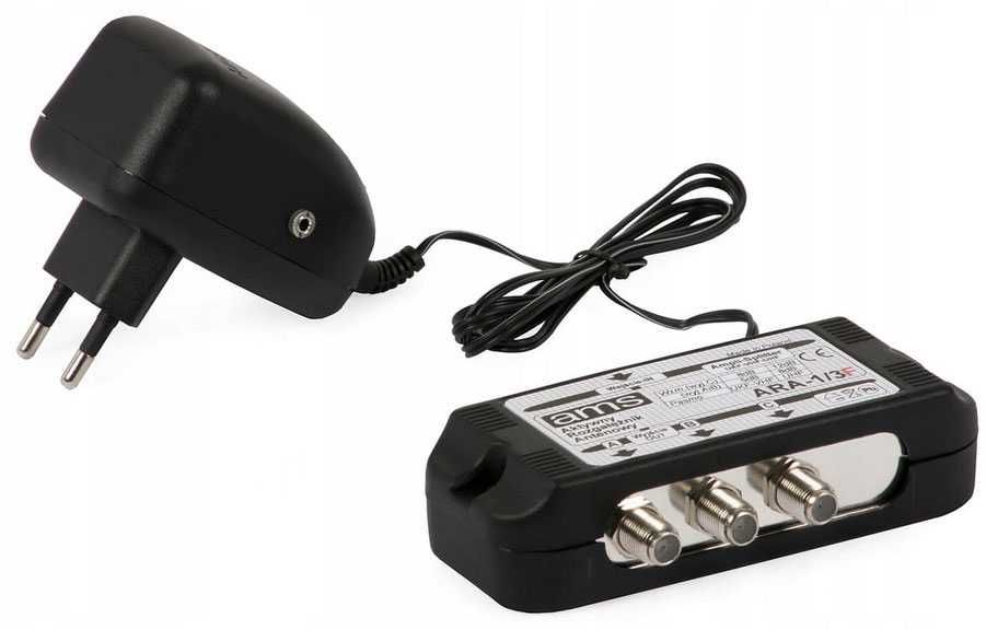 Rozdzielacz wzmacniacze rozgałęźnik TV naziemnej DVB-T2 ARA-1/3FDC