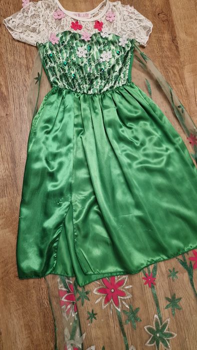 Sukienka Anny Anna I Elza Frozen Kraina Lodu 122 7 8lat na karnawał  p