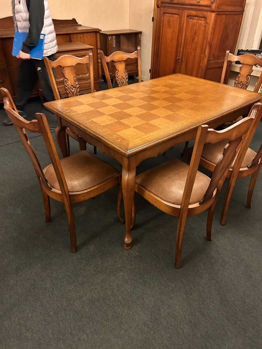 Piękny stół i 6 krzeseł LUDWIK XV!!! TANIO, komplet!!!51