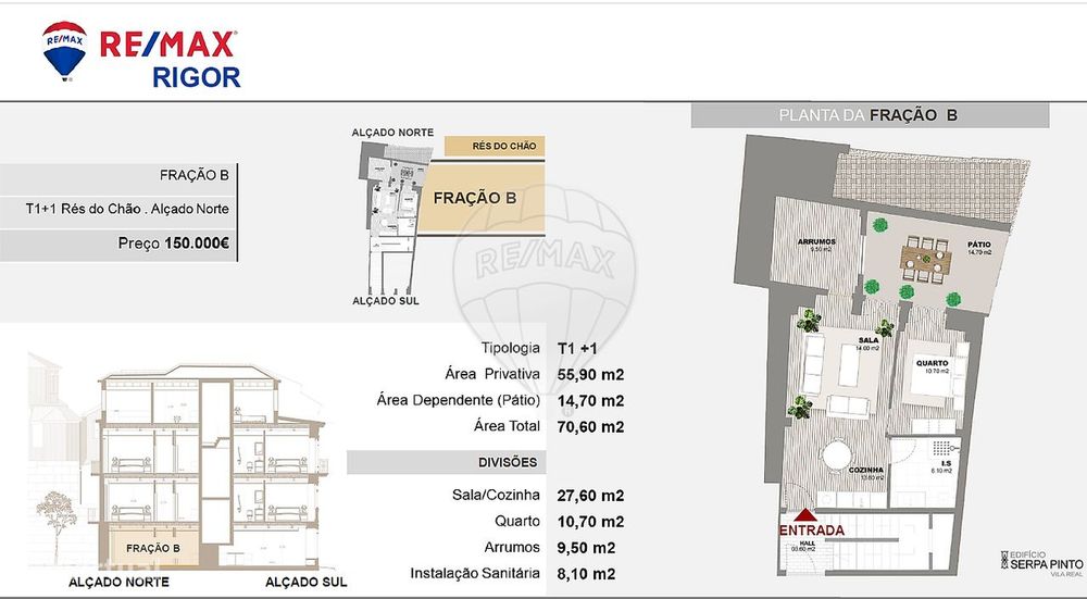 Apartamento T1 para venda