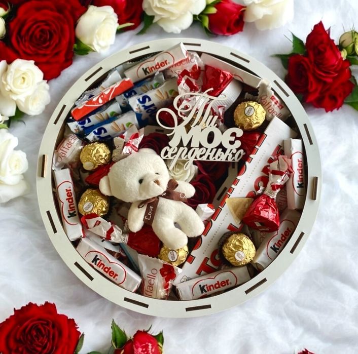 Подарунок дружині,дівчині, подарок девушке, солодкий бокс, річниця