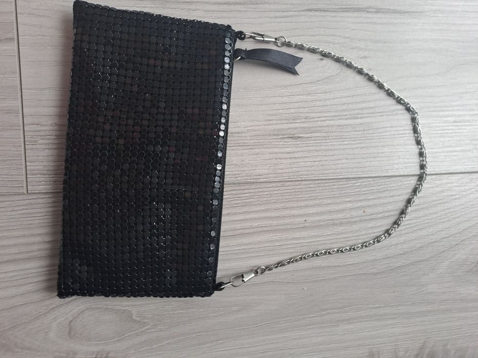 Mała torebka damska - czarna, elegancka