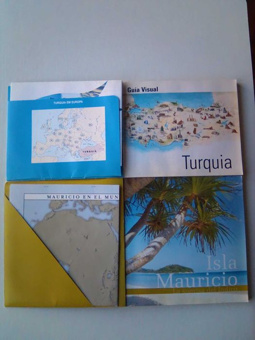 Guias das ilhas Maurícias e Turquia em DVD.