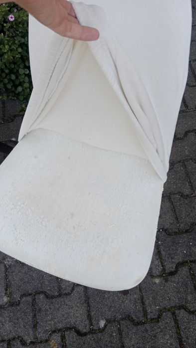 Krzesło 3 sztuki drewniane białe