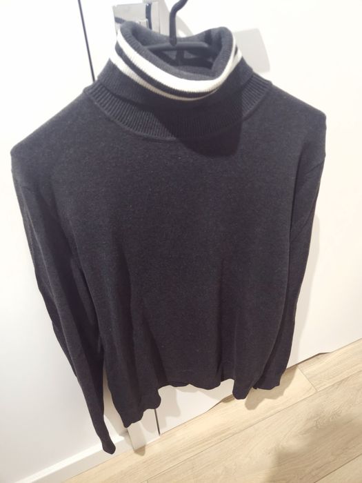 Sweter męski szary Reserved bawełniany golf