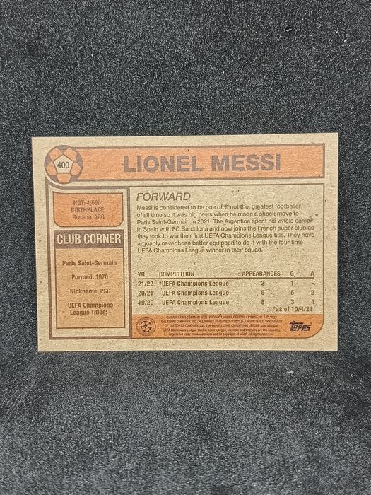Karta Piłkarska Topps Leo Messi PSG
