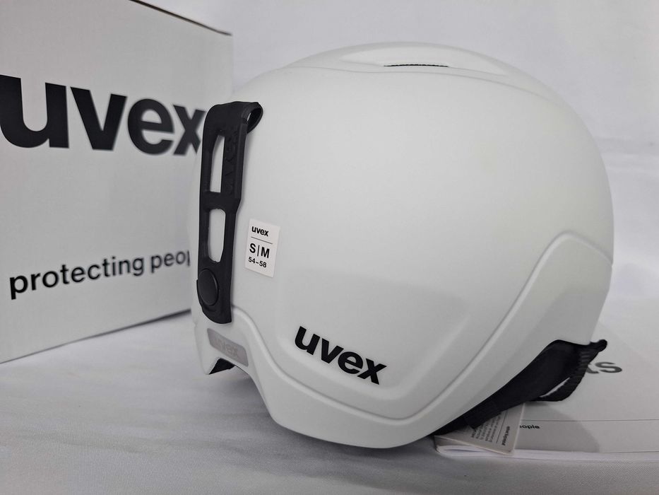 Kask narciarski juniorski Uvex Heyya Pro White Black Mat M 54-58cm