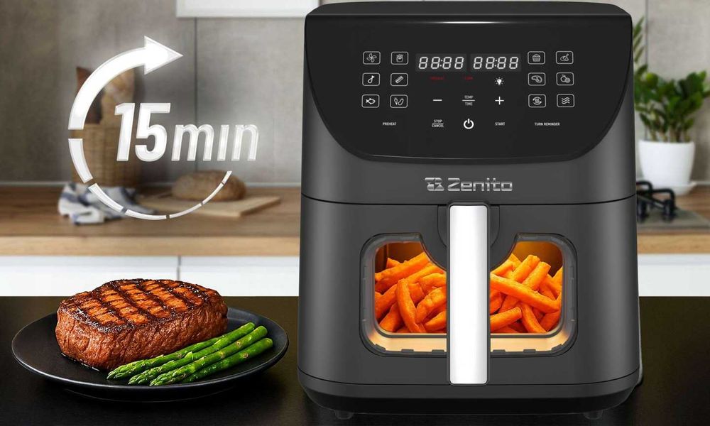 Frytkownica beztłuszczowa AIRFRYER frytownica 8L duża 2000W 14 programów