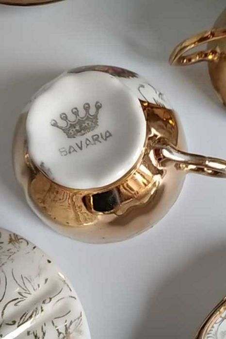 Сервиз "МАДОННА" Германия, Бавария 1965г. - 3 чашки, 8 блюдец, 4 крыш.