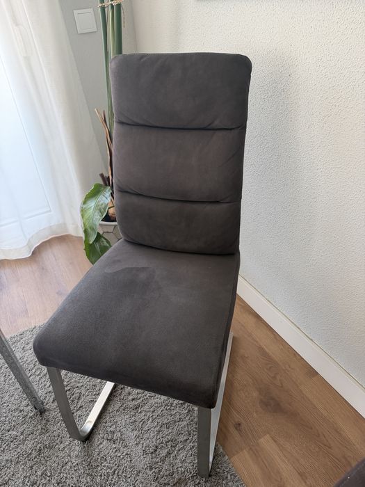 Mesa Jantar de Vidro + 4 cadeiras
