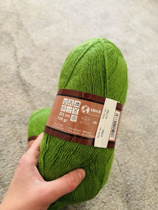 Пряжа для вʼязання Fiesta (колір зелений)