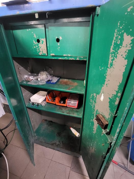 Szafa metalowa pancerna PRL warsztatowa sejf