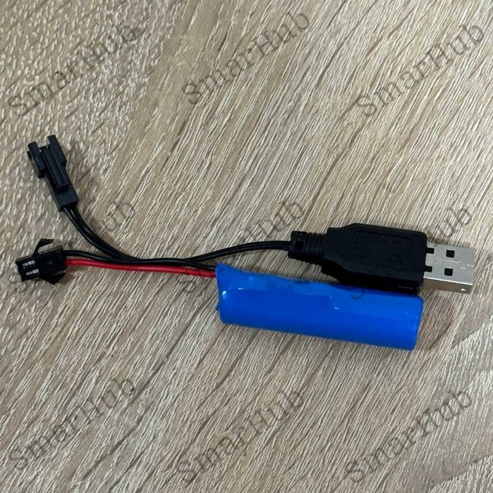 Литий-ионный аккумулятор Li-Ion 14500 3.7V 500 mAh Для игрушек зарядка