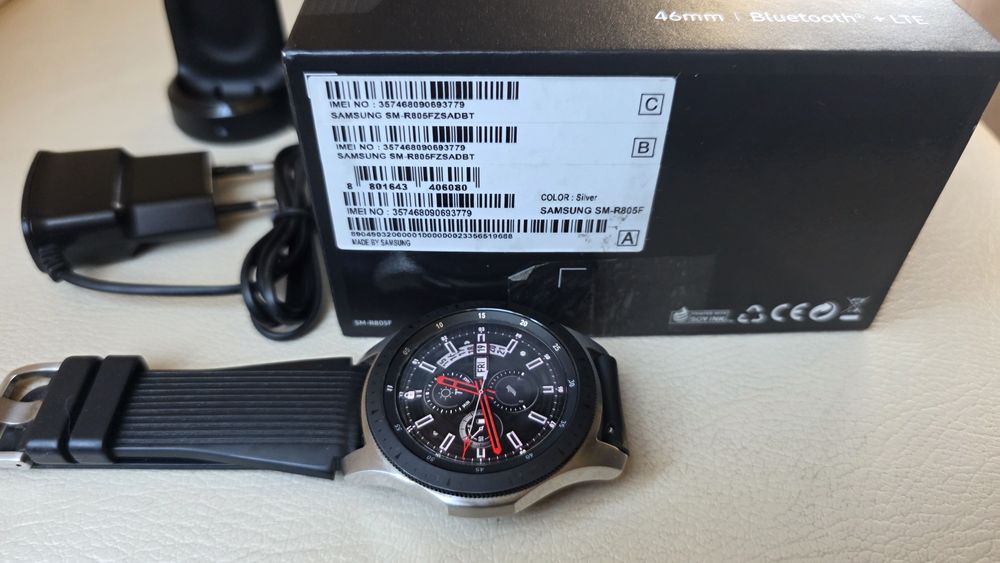 Samsung Galaxy Watch 46mm LTE BT Bluetooth SM-R805F prawie nieużywany
