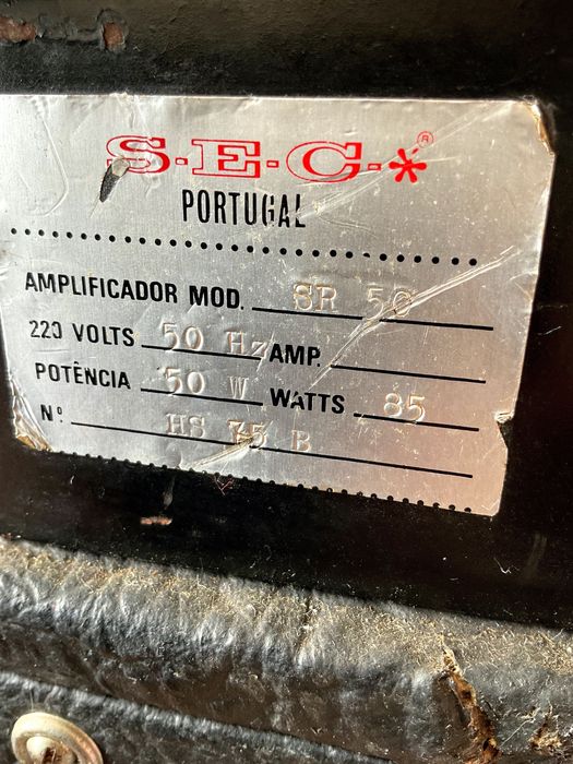 SEC SR50 - Amplificador de guitarra vintage Made In Portugal!