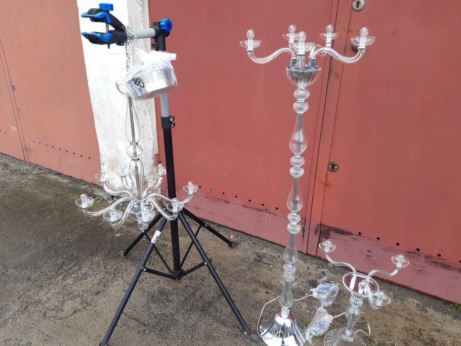 Zestaw żyrandol lampa stojaca lampa mala