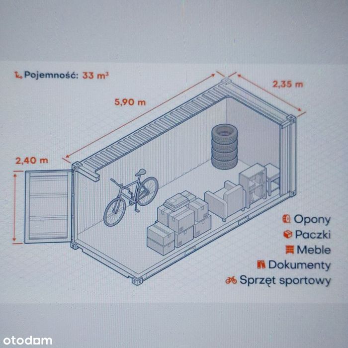 Magazyn Kontener Morski Self Storage 14M2  24H/7  350Zł Krakow