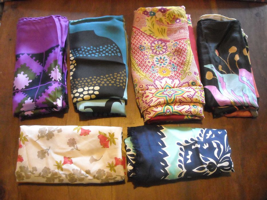 Lenços echarpes seda senhora