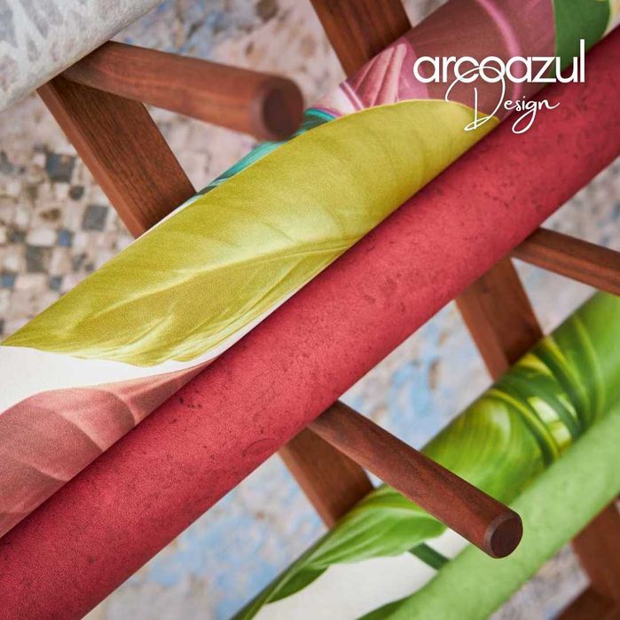 Papel de Parede Tropical - 0.53x10.50m - 3 Cores By Arcoazul Design