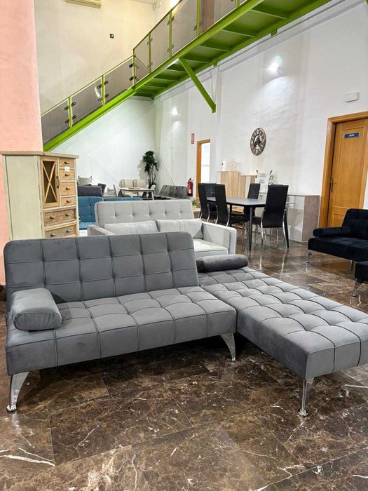 Sofa cama chaiselongue reversivel Novo Paga na entrega Envio gratis