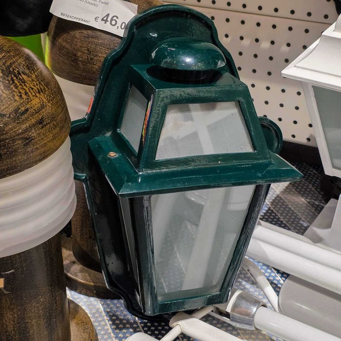 Aplique Exterior Parede Ferluz Ref. 443 | Verde | E27 | IP23 | Novo Outlet