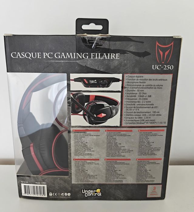 Auscultadores Gaming Under Control UC- 250