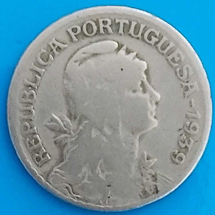 1$00 de 1939 Republica Portuguesa Escassa