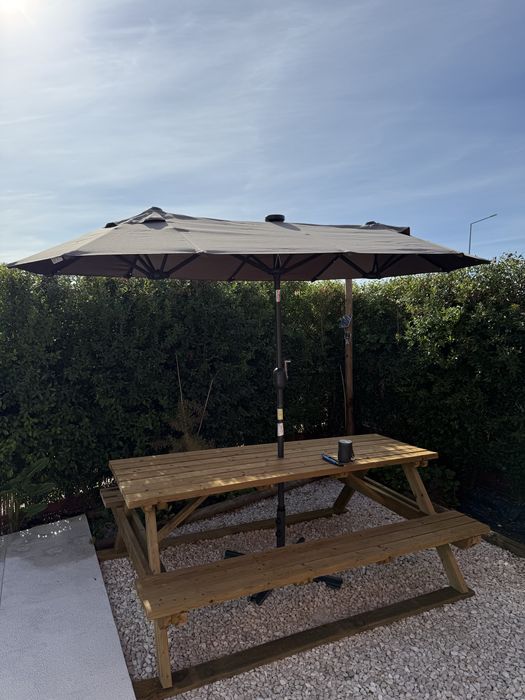 Chapeu de sol com luzes led 280x140
