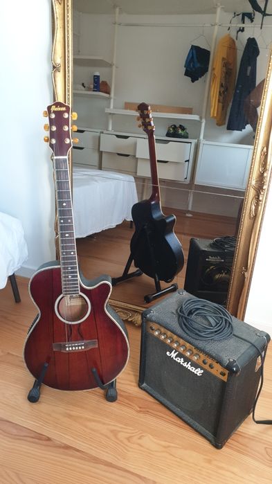 Guitarra Eletroacustica Maison + Amp. Marshal Valvestate Vs15r