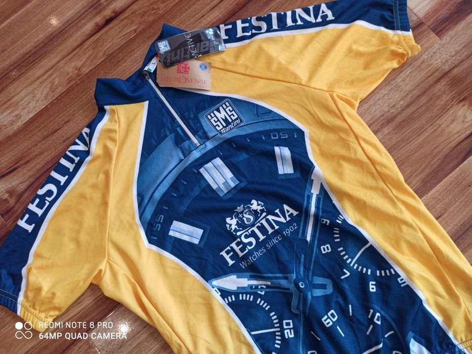 SANTINI FESTINA Koszulka kolarska na rower męska rozm.L. NOWA!!!
