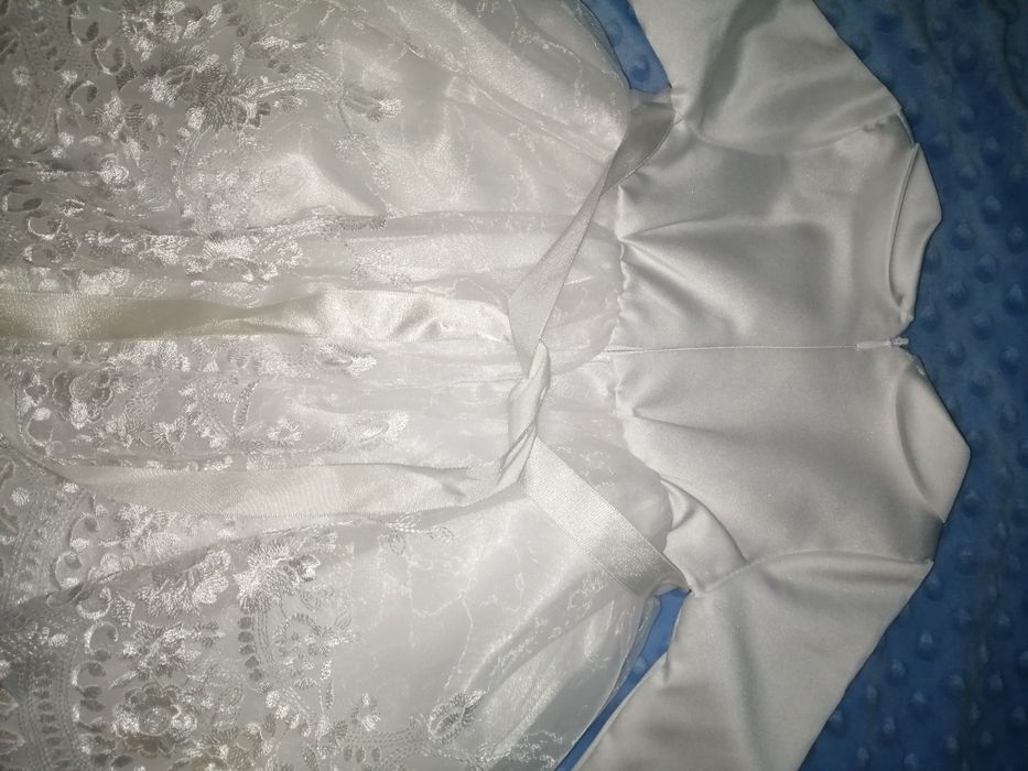 Komplet na chrzest - sukienka + bolerko 68